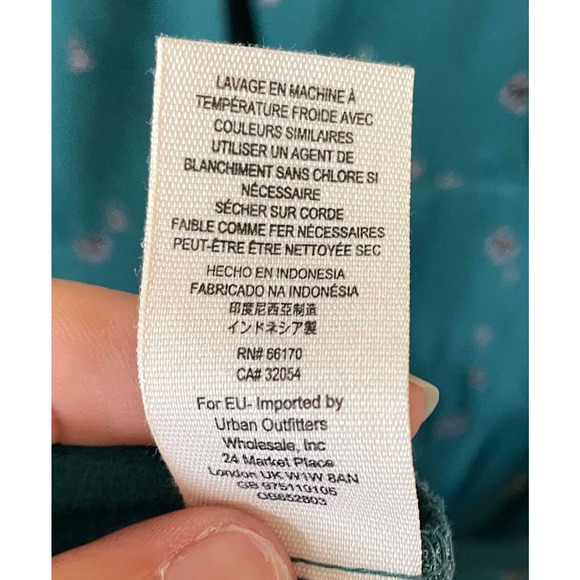 Free People BOHO Romper Teal Green Size Large - Picture 10 of 10